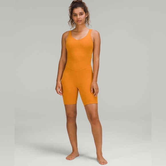 Lululemon Athletica Vibrant Orange Athletic Jumpsuit - Picture 1 of 3